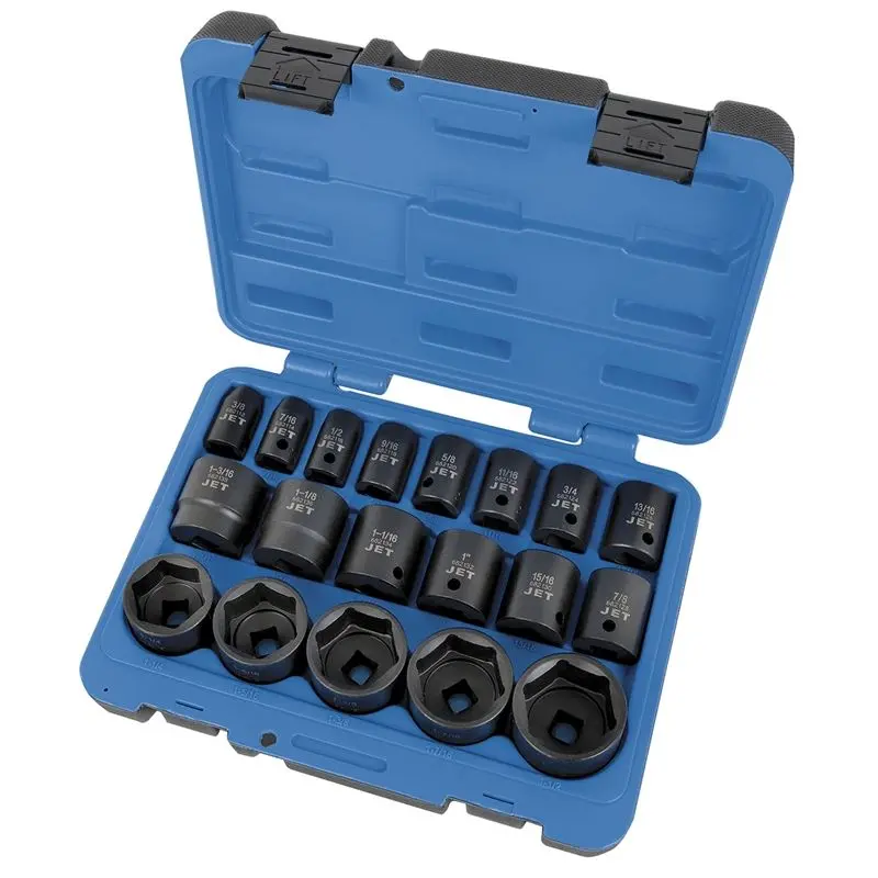 Jet 19-Piece 1/2-Inch Drive Sae Impact Socket Set (6-Point) 1