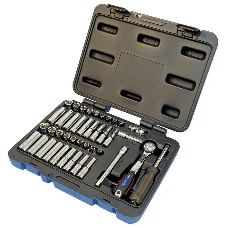 Jet 600125 42-Piece 1/4-Inch Drive Sae And Metric Socket Wrench Set – 6-Point 1
