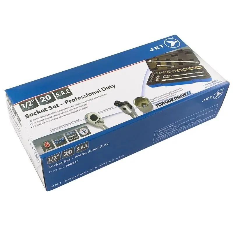 Jet 600323 20-Piece 1/2" Drive Sae 6-Point Socket Set 1