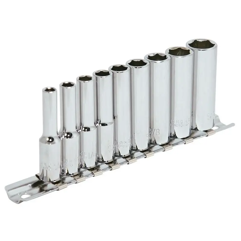 Jet 601107 9-Piece 1/4-Inch Drive Deep Sae Socket Set – 6-Point 1
