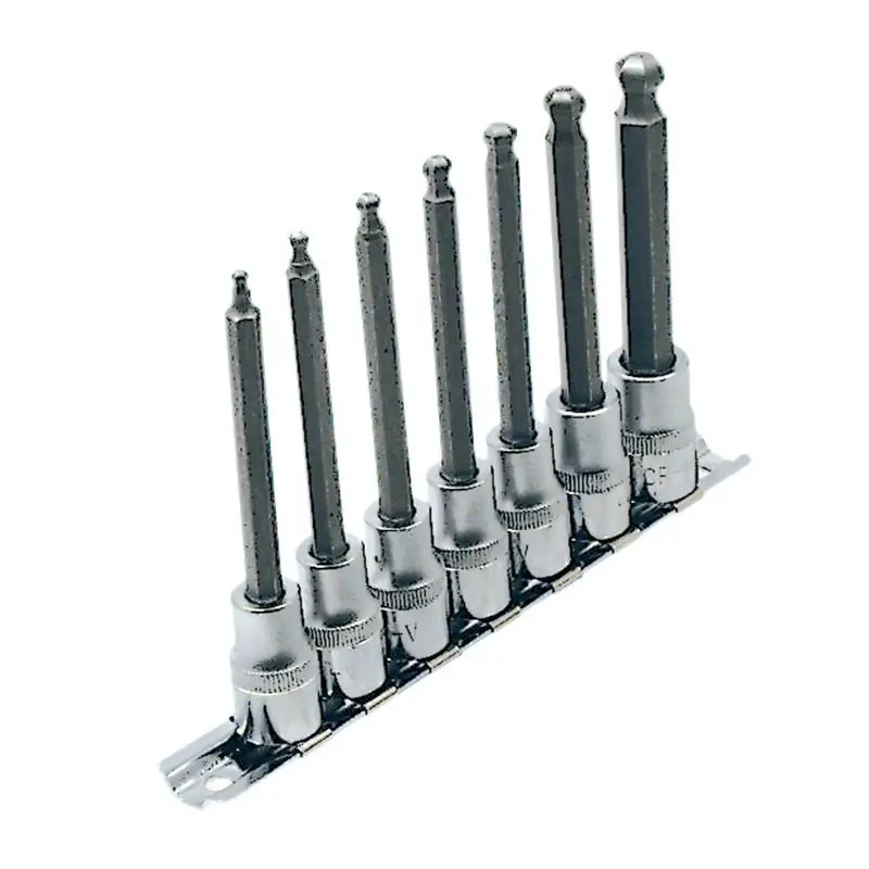 Jet 601804 7-Piece 3/8-Inch Drive Sae Ball-End Socket Set – 4-Inch Length 1