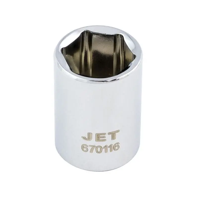 Jet 670114 1/4-Inch Drive × 7/16-Inch Standard Chrome Socket – 6-Point 1