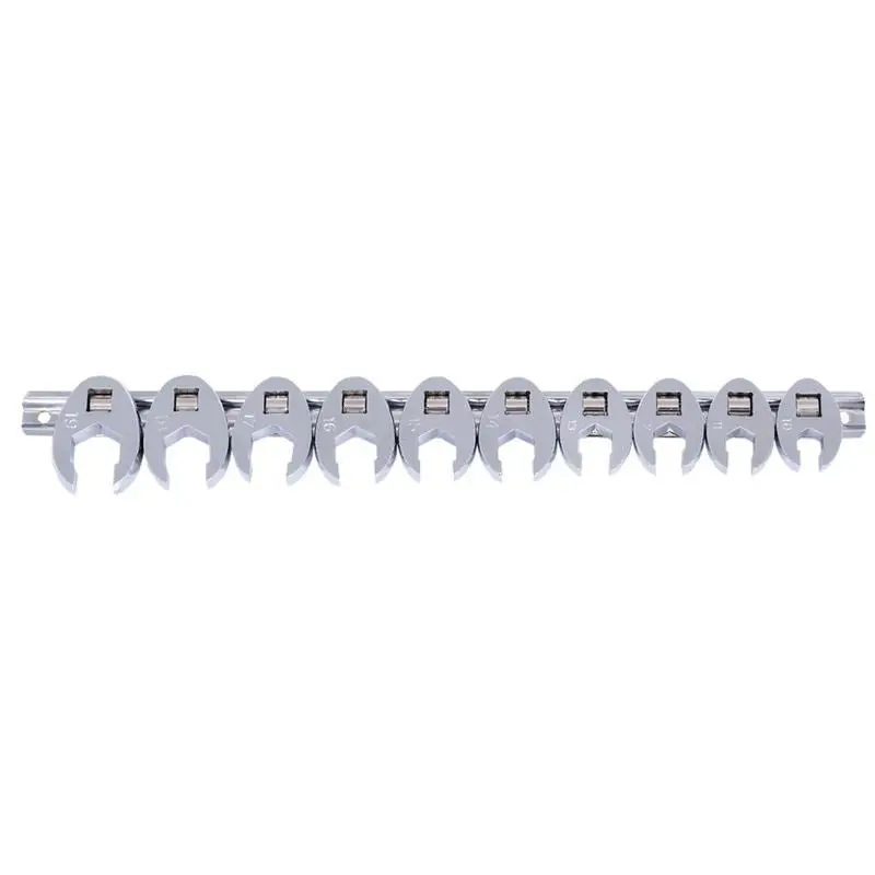 Jet Metric Flare Nut Crowfoot Wrench Set – 10-Piece, 6-Point Design 1