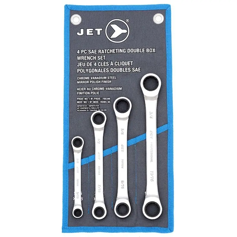 Jet Ratcheting Double-Box Wrench Set – Sae, 4-Piece 1