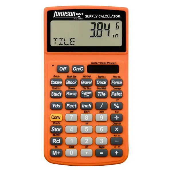 Johnson Calc-0000 Supply Estimating Calculator For Contractors 1