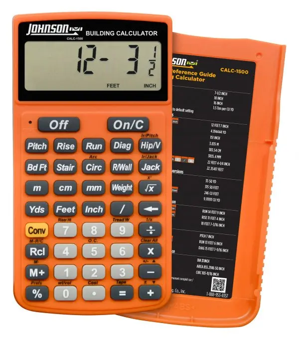 Johnson Calc-1500 Construction Calculator For Building Professionals 1