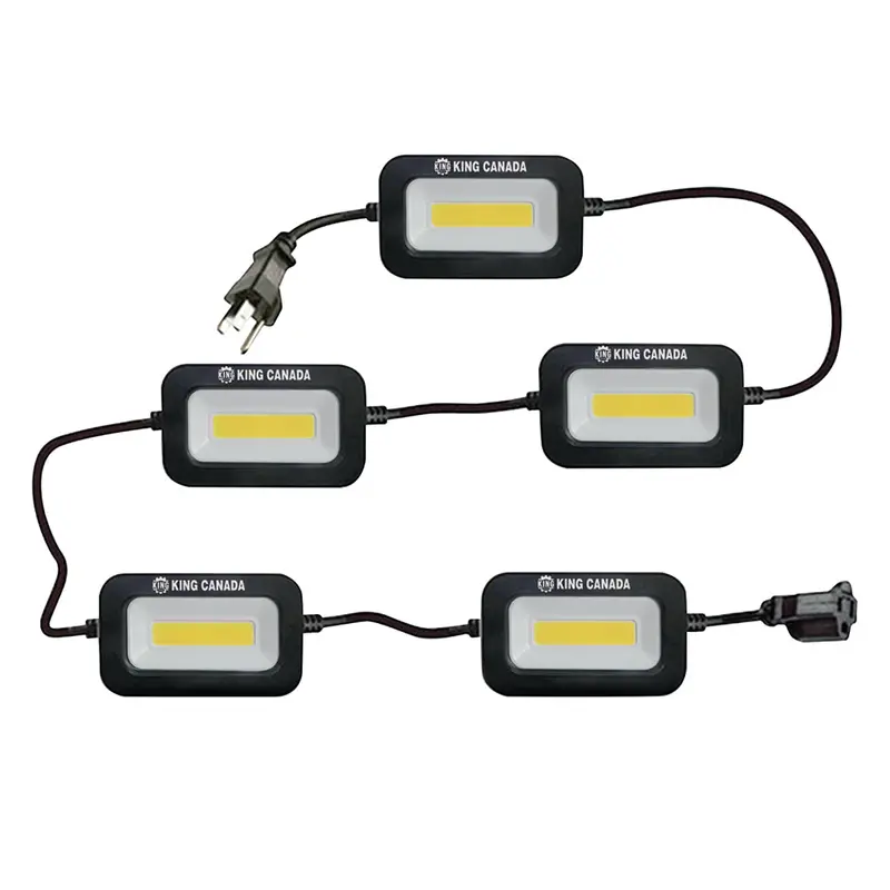 King K-5016-5Led 5000-Lumen 5-Led String Light – 50-Foot Outdoor/Worksite Illumination 1