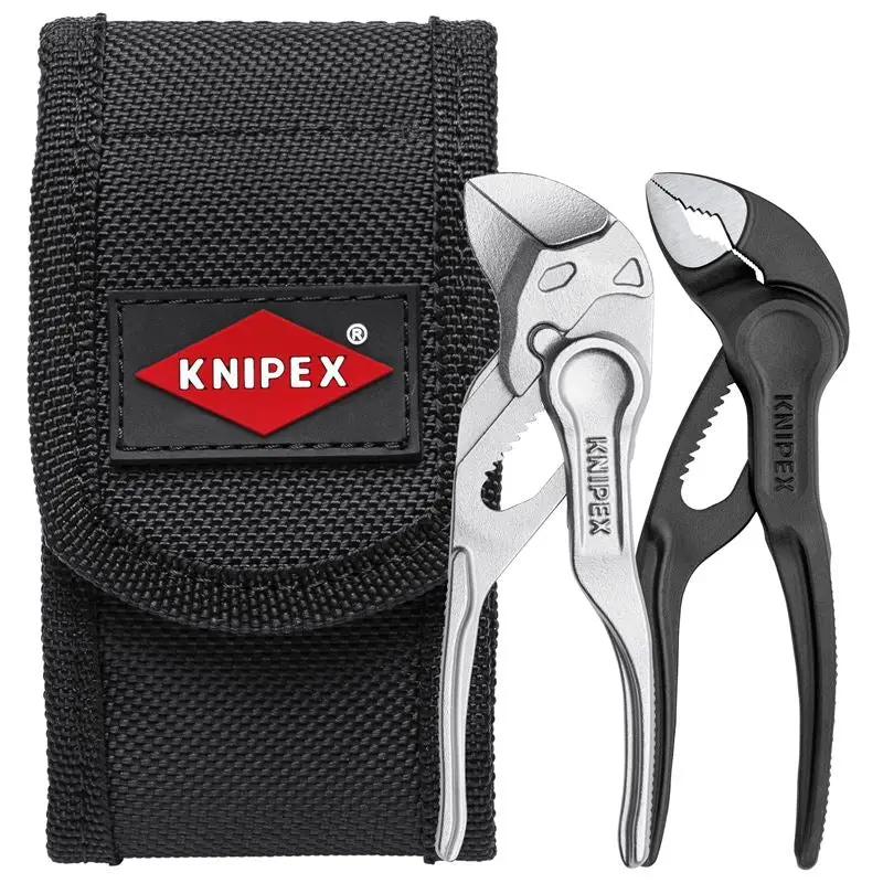 Knipex 00 20 72 V04 Xs Mini Pliers Set – 2-Piece Ultra-Compact Tools In Belt Pouch 1