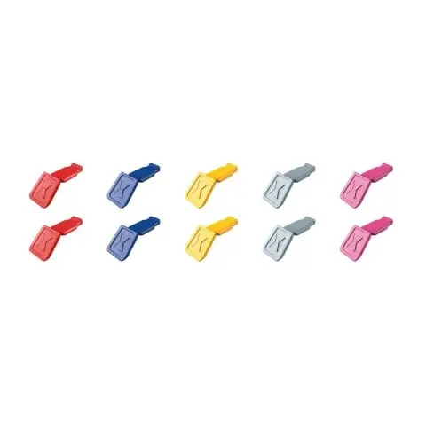 Knipex 00 61 10 01 Knipextend Color-Coded Tool Clips – 10-Piece (Red, Blue, Yellow, Light Gray, Magenta) 1