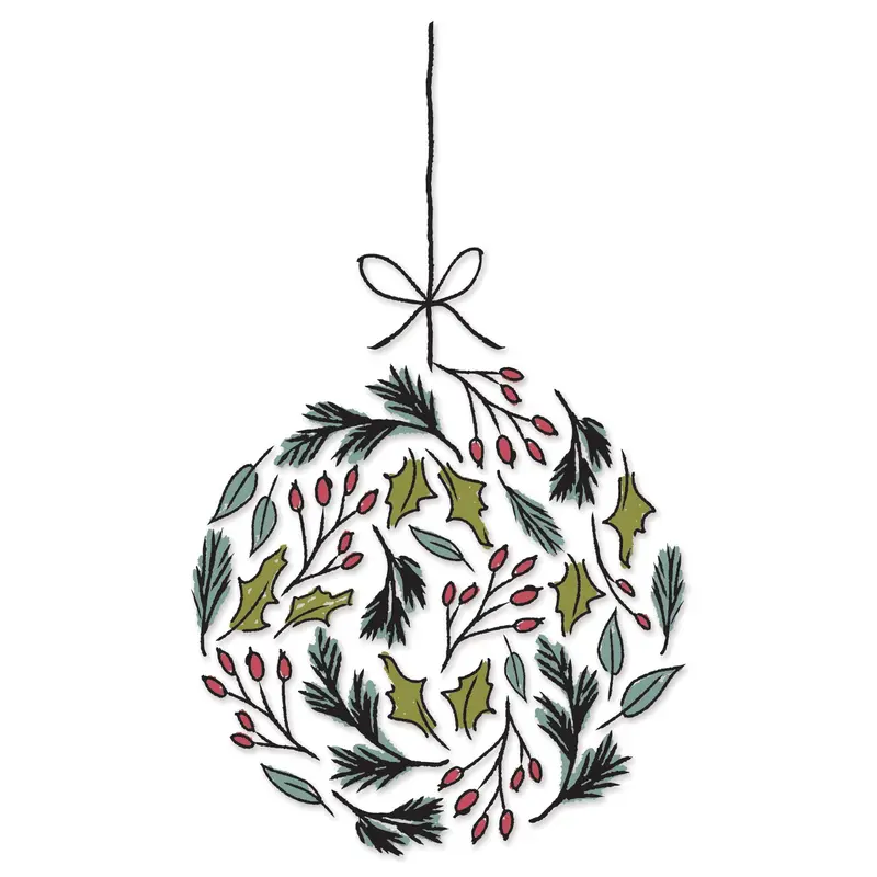 Leafy Ornament Layered Clear Stamp Set (4-Piece) 1