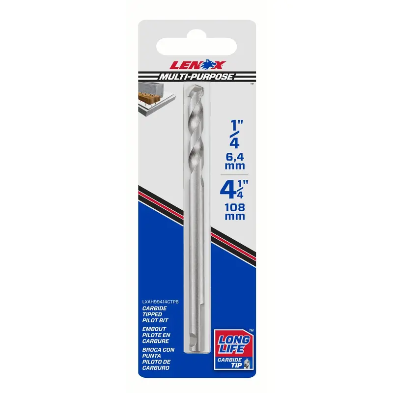 Lenox Carbide Pilot Drill Bit — 108 Mm For Precision Hole Saw Alignment 1