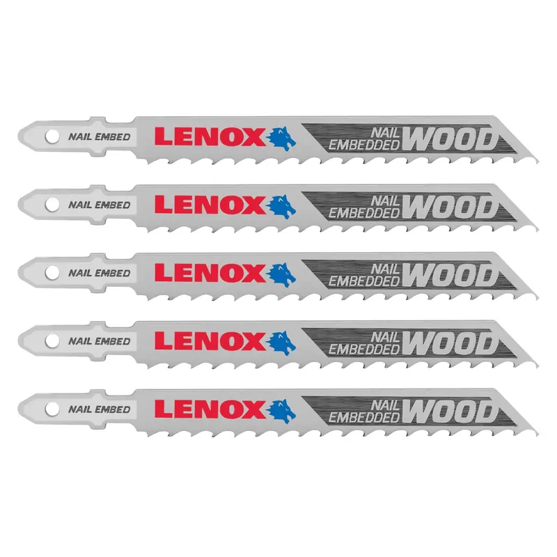 Lenox General-Purpose Jig Saw Blades — 102 Mm × 10 Mm × 1.3 Mm, 6 Tpi, 5-Pack 1