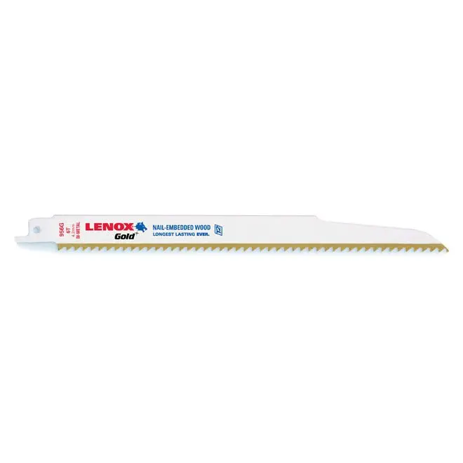 Lenox Gold Power Arc Curved 6-Inch Wood-Cutting Reciprocating Saw Blades — 6 Tpi, Pack Of 5 1