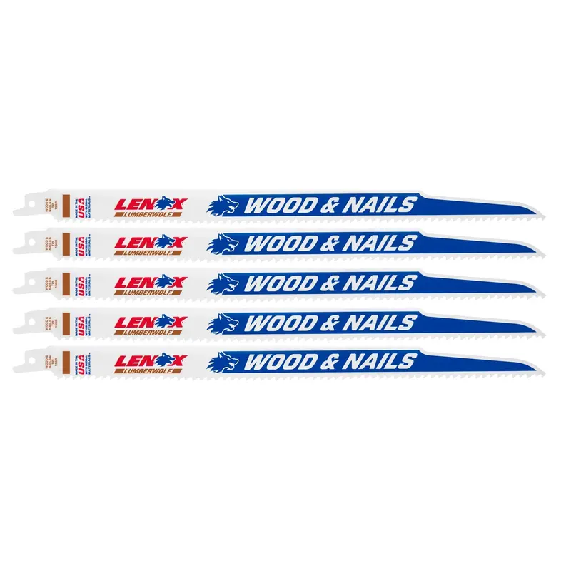 Lenox Lumberwolf 12-Inch Reciprocating Saw Blades — 6 Tpi, Pack Of 5 1
