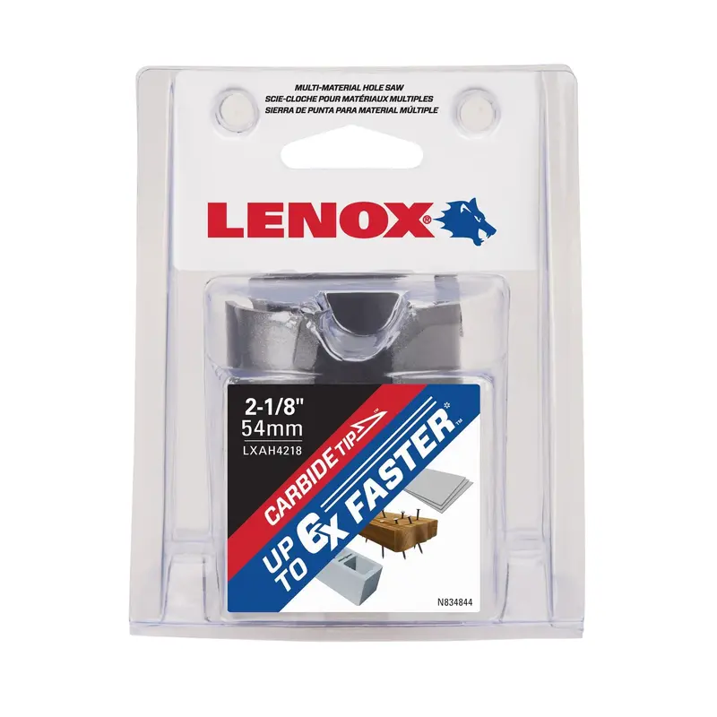 Lenox Multi-Material Carbide Hole Saw — 2-1/8 In (54 Mm) For Metal, Wood & Plastic 1
