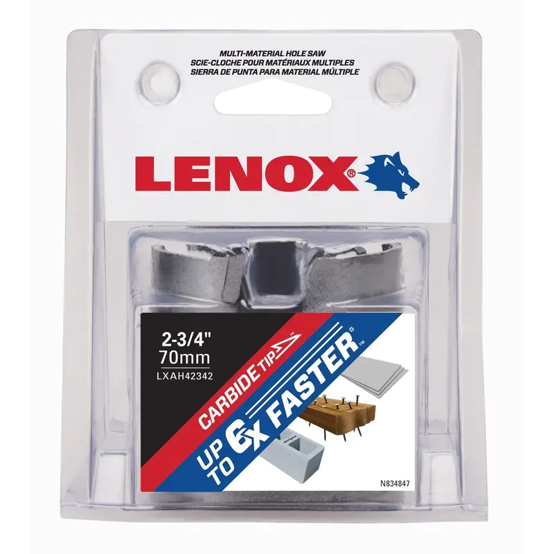 Lenox Multi-Material Carbide Hole Saw — 2-3/4 In (70 Mm) For Balanced Speed And Durability 1