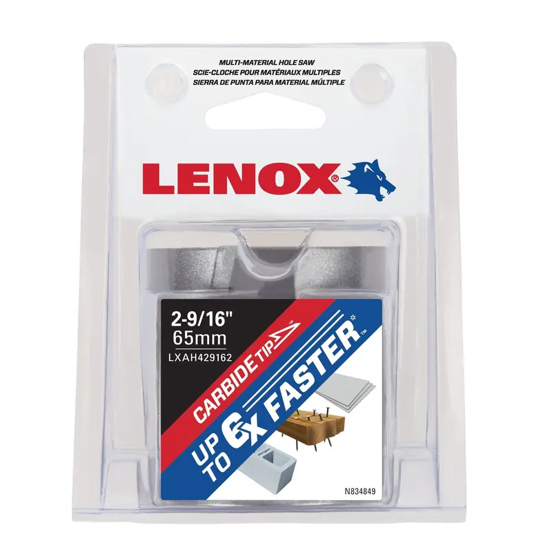 Lenox Multi-Material Carbide Hole Saw — 2-9/16 In For Demanding Mixed-Media Jobs 1