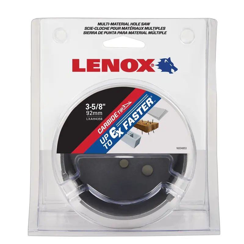 Lenox Multi-Material Carbide Hole Saw — 3-5/8 In (92 Mm) For Industrial-Grade Cutting 1