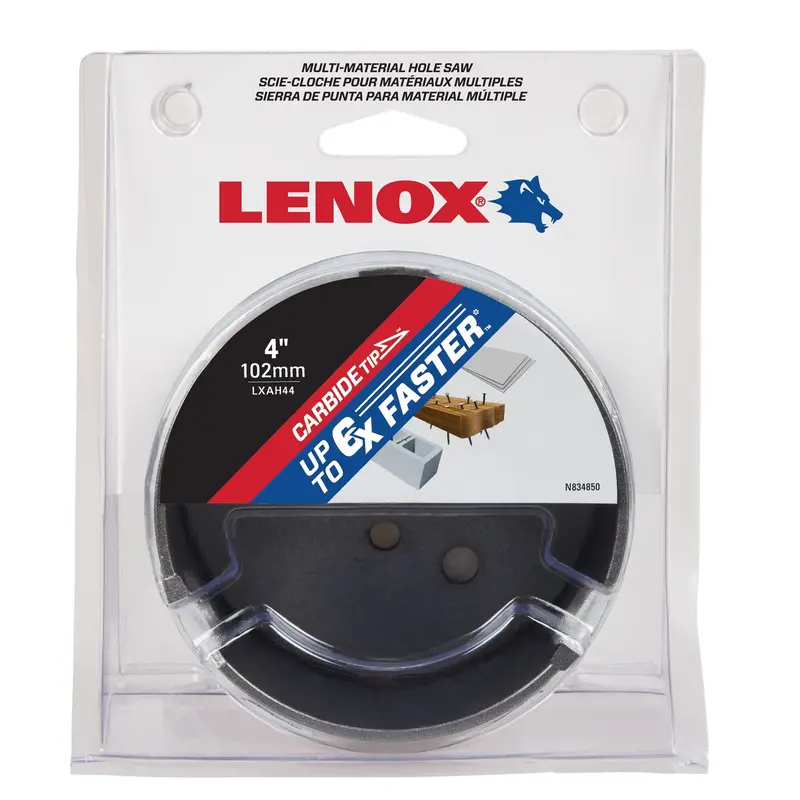Lenox Multi-Material Carbide Hole Saw — 4 In (102 Mm) For Large-Diameter Precision Holes 1