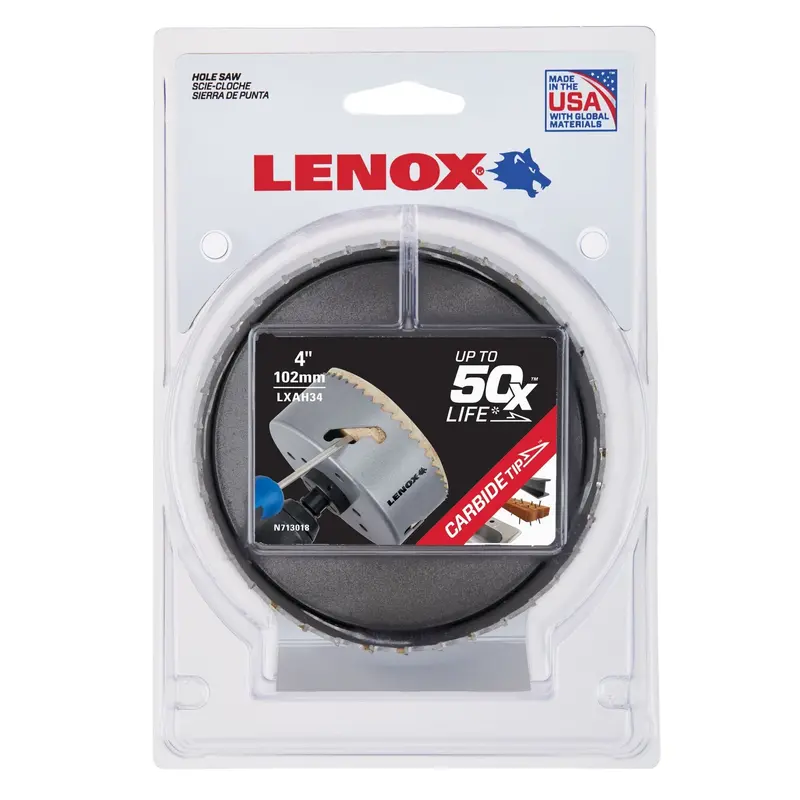 Lenox Speed Slot® Carbide-Tipped Hole Saw — 102 Mm (4 In) Heavy-Duty Performance 1