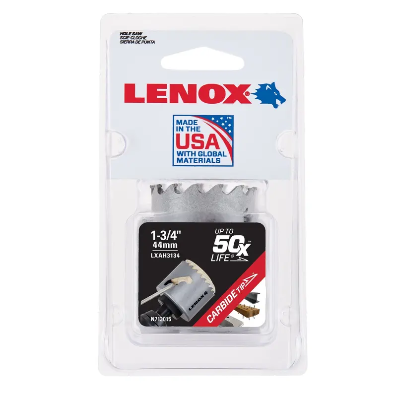 Lenox Speed Slot Carbide-Tipped Hole Saw — 44Mm (1-3/4 Inches) 1