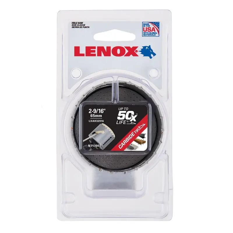 Lenox Speed Slot Carbide-Tipped Hole Saw — 65Mm (2-9/16 Inches) 1