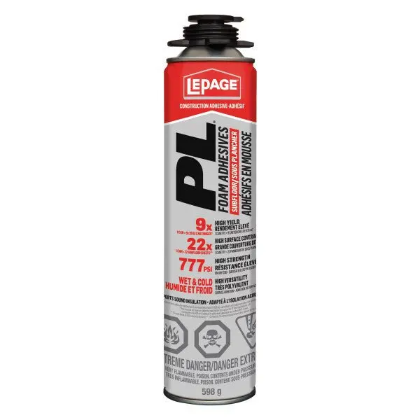 Lepage Pl Subfloor Foam Adhesive, 598 G – Gun-Grade 1