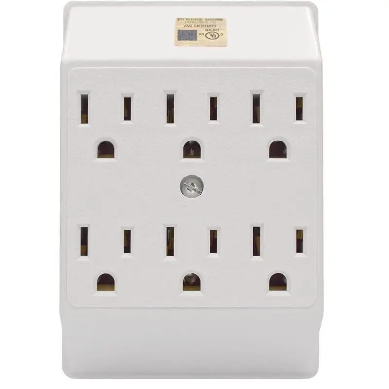 Lightway 6-Outlet Wall Tap Power Strip – White 1