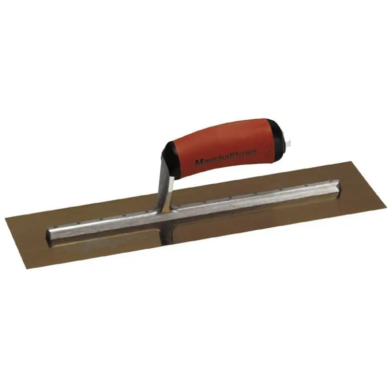 Marshaltown Mxs205Gd 20" × 5" Golden Stainless Steel Finishing Trowel With Ergonomic Durasoft Handle 1