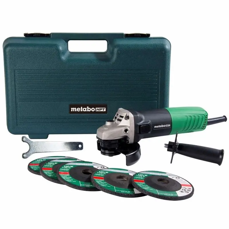 Metabo Hpt G12Sr4M Angle Grinder – 4-1/2", 6.2A Slide Switch, 5-Wheel Kit 1