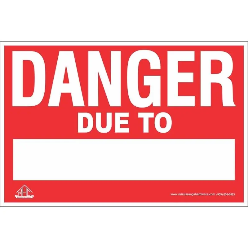 Mhc Coroplastic Safety Sign – 16 X 24 Inches, Danger Message, Weather-Resistant 1