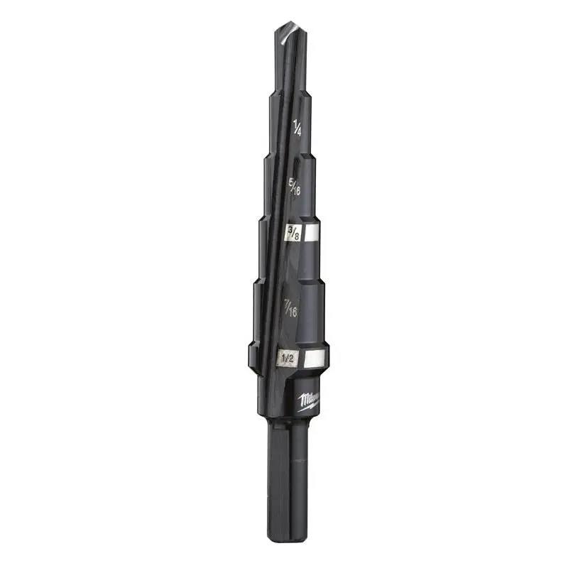 Milwaukee #2 Step Drill Bit (3/16" To 1/2", 1/16" Increment) 1