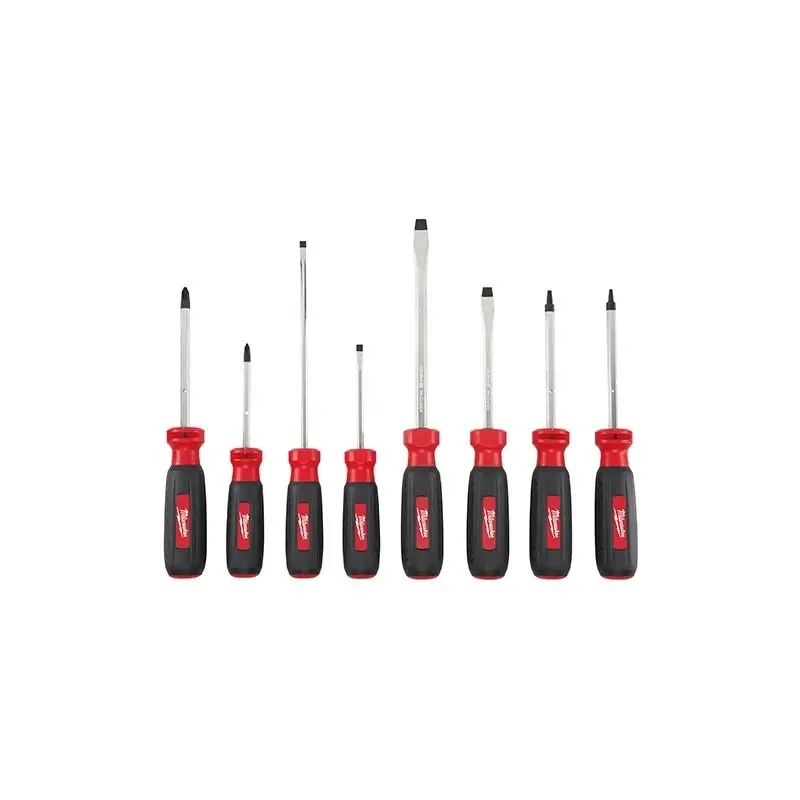 Milwaukee 48-22-2018 8-Piece Screwdriver Set Featuring Square (Robertson) Drive Bits 1
