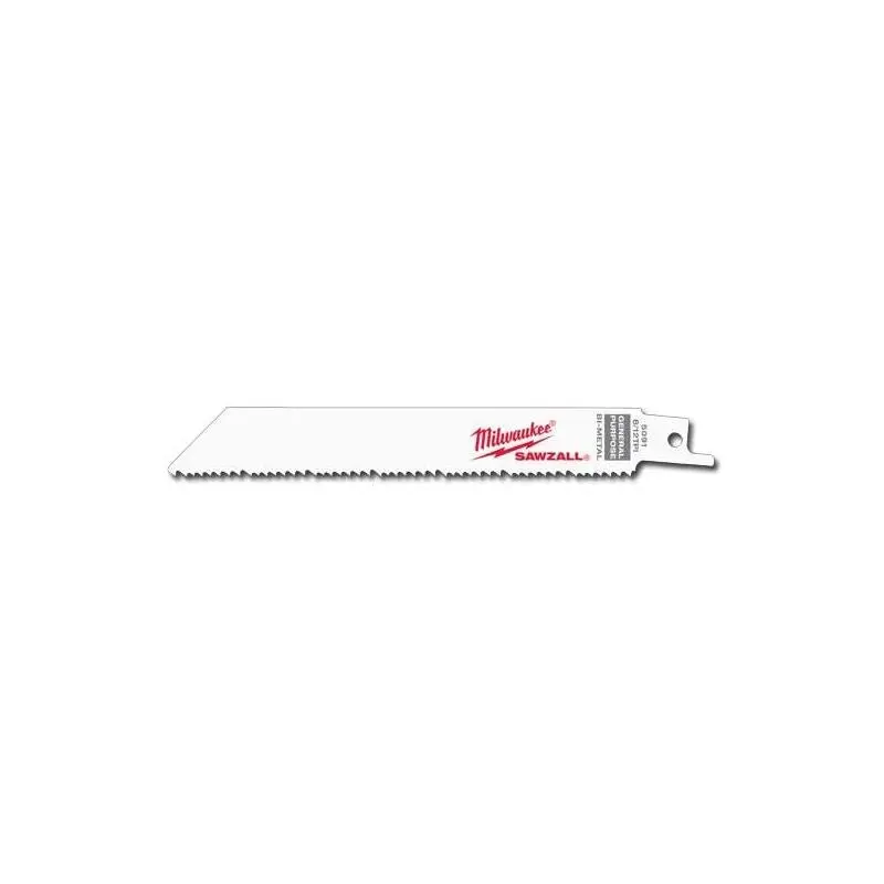 Milwaukee 6" Sawzall Blades – 8/12 Tpi, General Purpose (50-Pack) (48-01-6091) 1