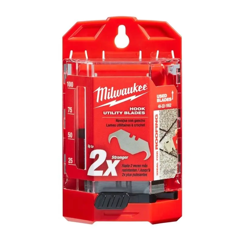 Milwaukee Hook Utility Knife Blades With Dispenser – 50-Pack (48-22-1952) 1