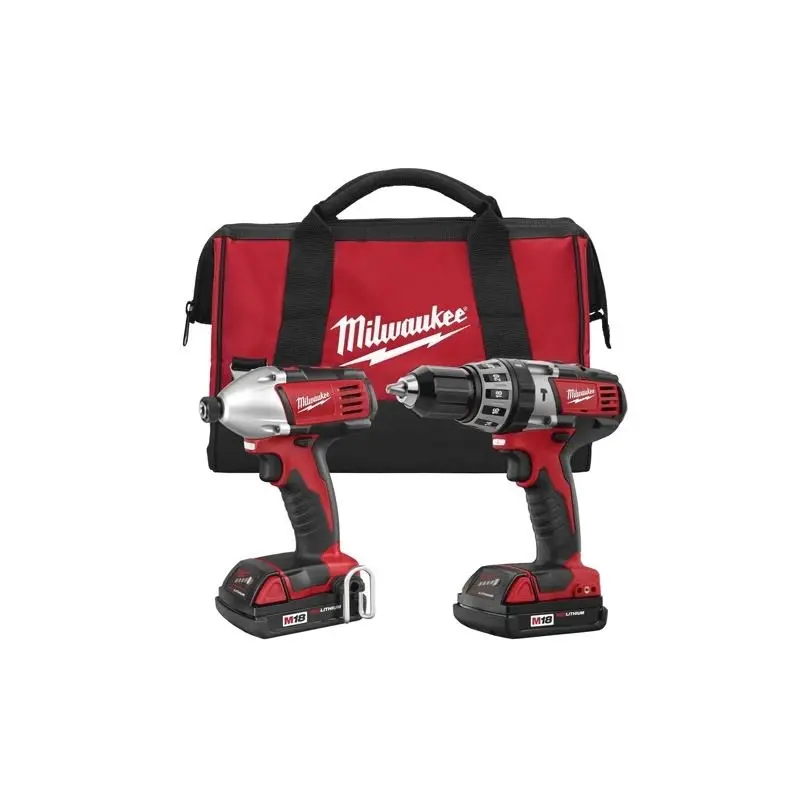 Milwaukee M18 Cordless 2-Tool Combo Kit With Batteries & Charger 1