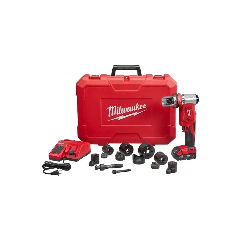 Milwaukee M18 Force Logic 6-Ton Knockout Tool Kit For 1/2" To 2" Conduit 1