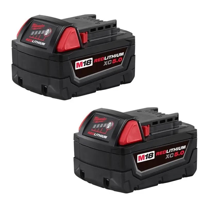 Milwaukee M18 Redlithium Xc5.0 Extended-Capacity Battery Pack (2-Pack) 1