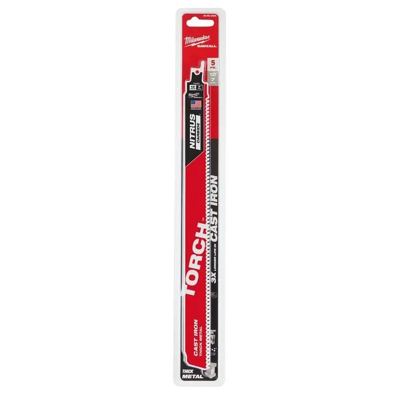 Milwaukee Torch Sawzall Blade – 12-Inch Carbide-Tipped For Fast Cutting 1