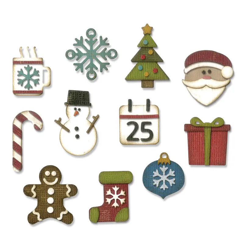 Mini Christmas Things Thinlits Die Set – Tiny Festive Accents By Tim Holtz 1