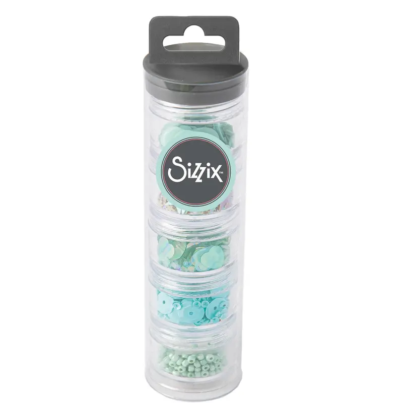 Mint Julep Sequins & Beads Set – 5-Piece Pastel Craft Embellishment Pack 1