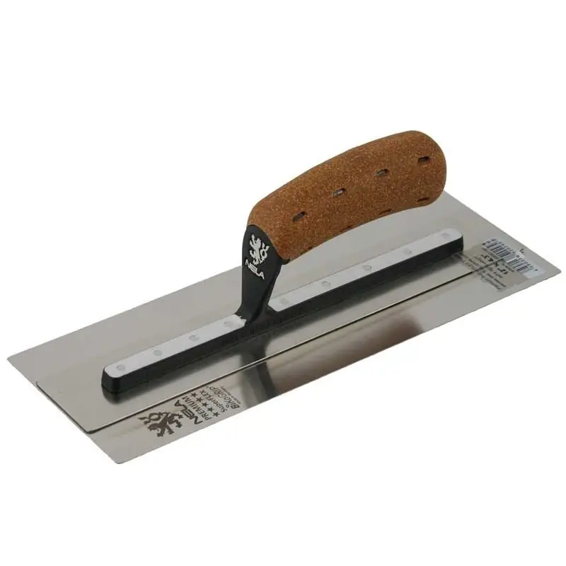 Nela 12-Inch Superflex Stainless Steel Finishing Trowel With Ergonomic Cork Handle 1