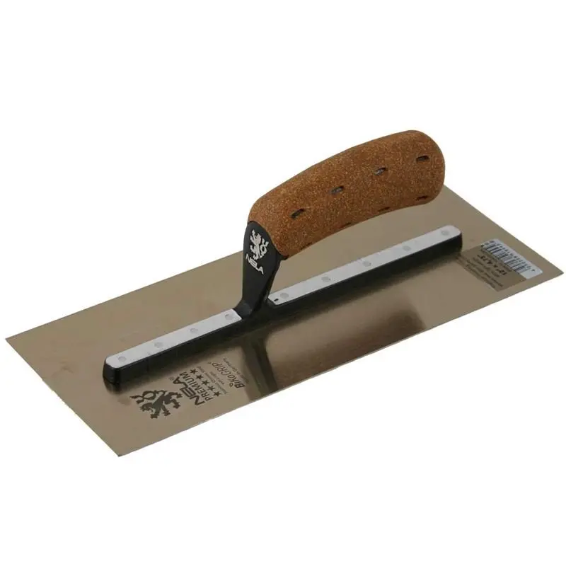 Nela 12-Inch X 4.75-Inch Stainless Steel Smoothing Trowel With Cork Handle 1