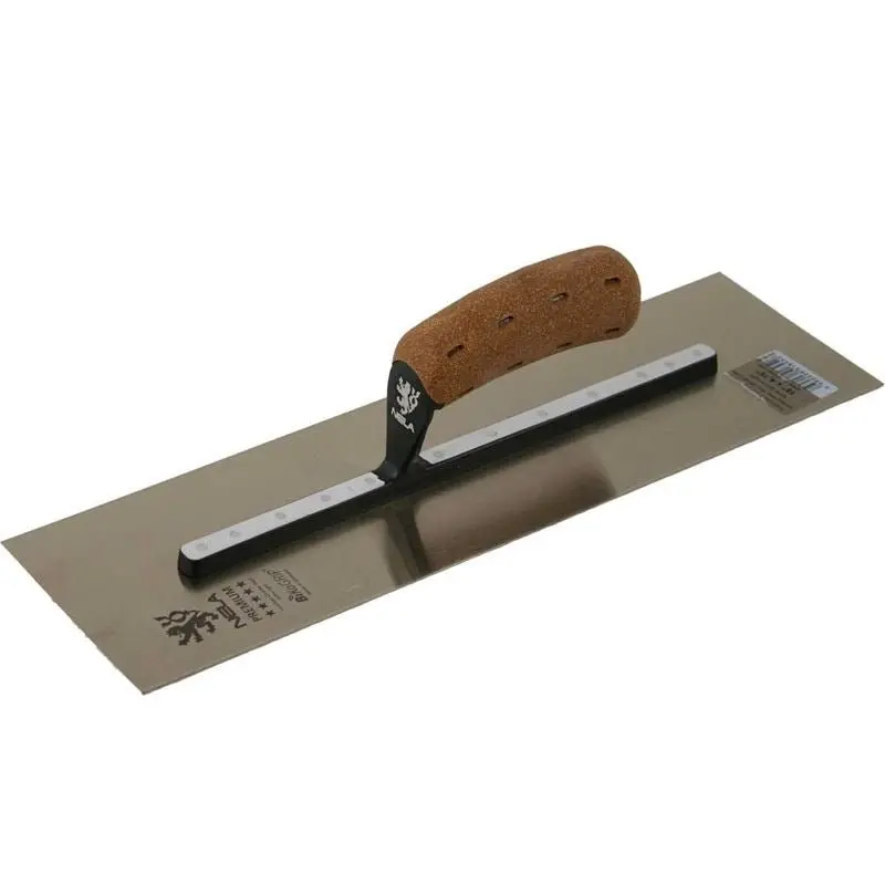 Nela 16-Inch Chrome Stainless Steel Smoothing Trowel With Cork Grip 1