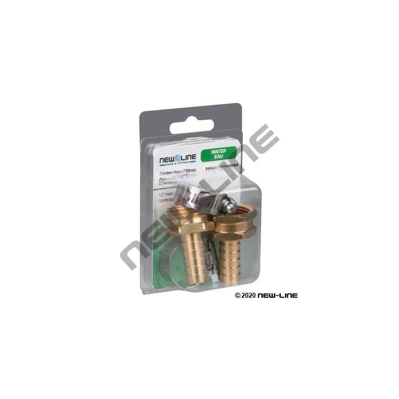 New-Line 3/4-Inch Brass Garden Hose Thread Stem Assembly With Clamp 1