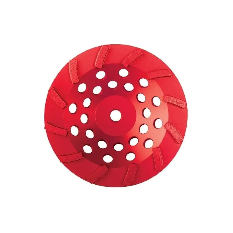 Pearl P2 Pro-V 7" Swirl-Design Concrete Cup Wheel – 24-Segment, 5/8"-11 Arbor 1