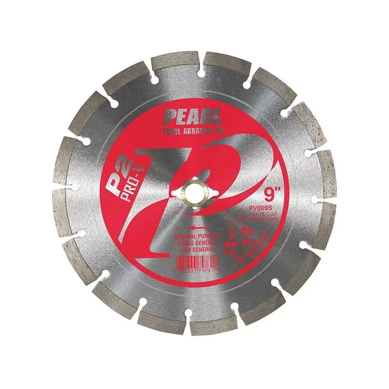 Pearl P2 Pro-V 9-Inch Segmented-Rim Diamond Blade – General Purpose Cutting 1