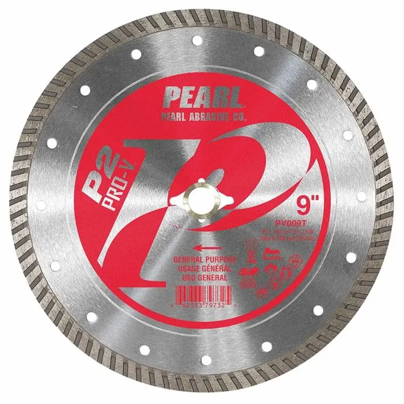Pearl P2 Pro-V 9-Inch Turbo-Rim Diamond Blade – General Purpose Cutting 1