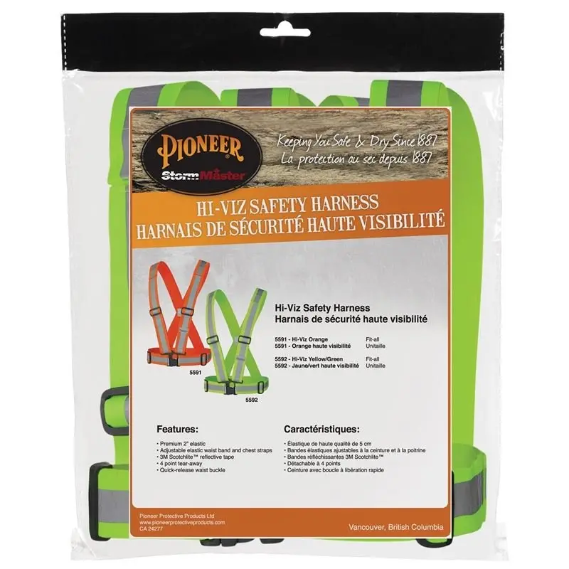 Pioneer Hi-Visibility Green Safety Sash – Ansi Compliant, Adjustable Fit 1