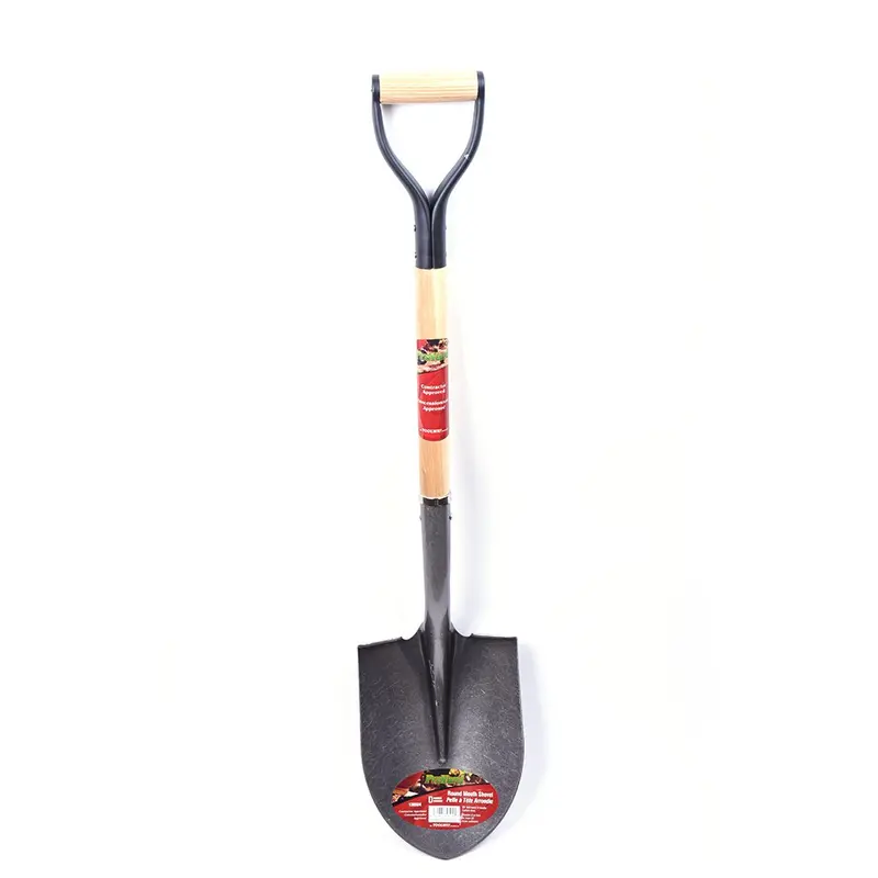 Pro Yard Compact Round-Point Shovel – 39-Inch D-Handle, 8.5-Inch Blade, Solid Wood 1